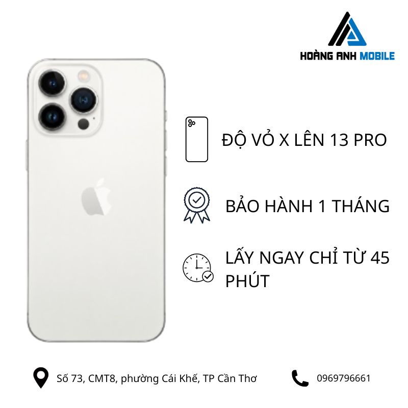 Độ vỏ iPhone X Lên iPhone 13 Pro / 14 Pro