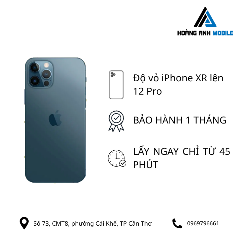 Độ vỏ iPhone XR lên 12Pro/13Pro/14Pro