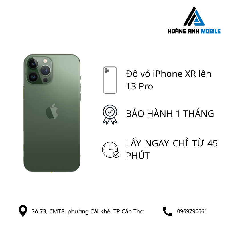 Độ vỏ iPhone XR lên 12Pro/13Pro/14Pro