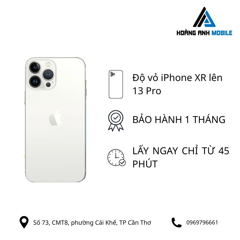 Độ vỏ iPhone Xr lên 13 Pro