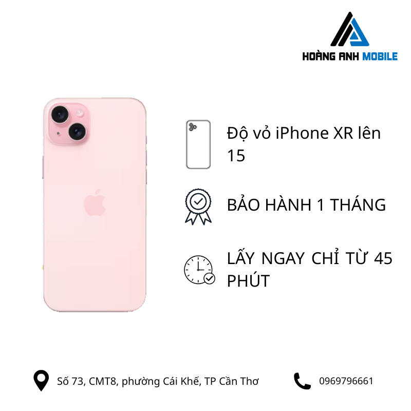 Độ vỏ iPhone Xr lên 15