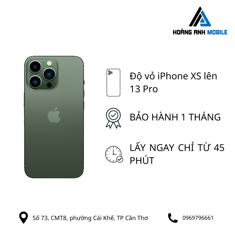 Độ vỏ iPhone Xs lên 13 Pro/ 14 Pro