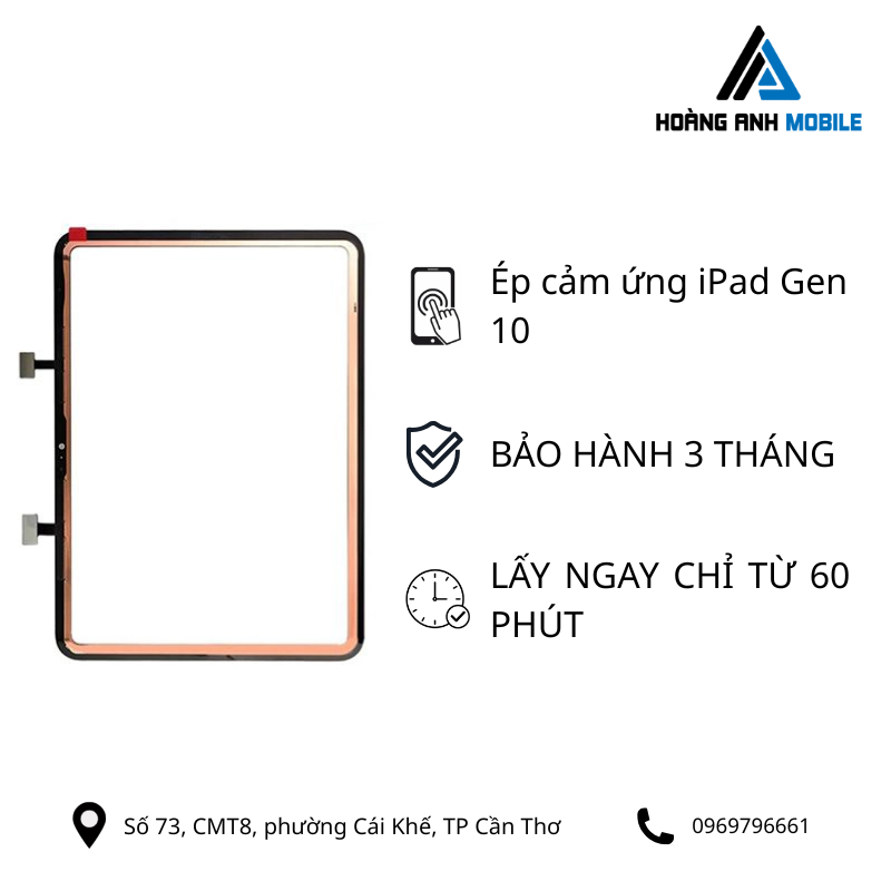 Ép cảm ứng iPad Gen 10