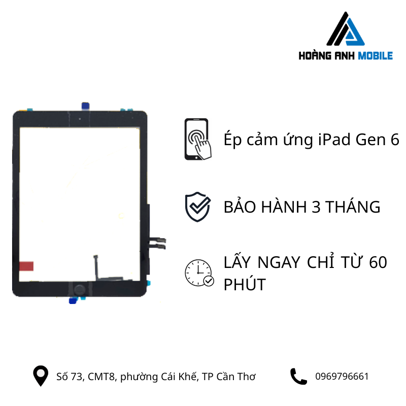 Ép cảm ứng iPad Gen 6