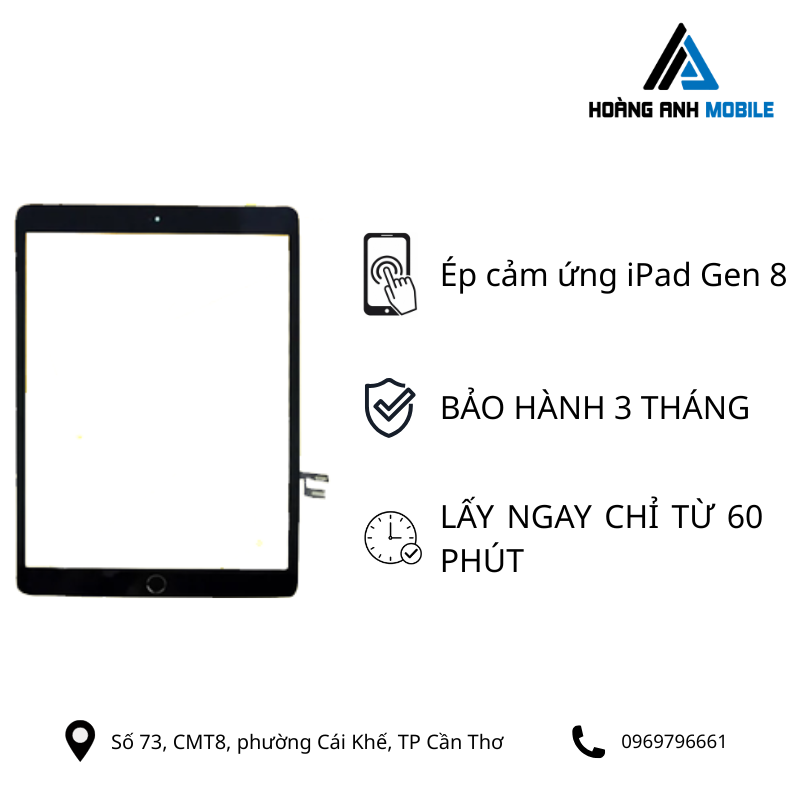Ép cảm ứng iPad Gen 8