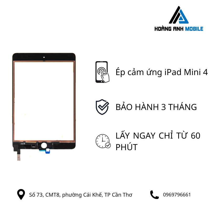 Ép cảm ứng iPad Mini 4