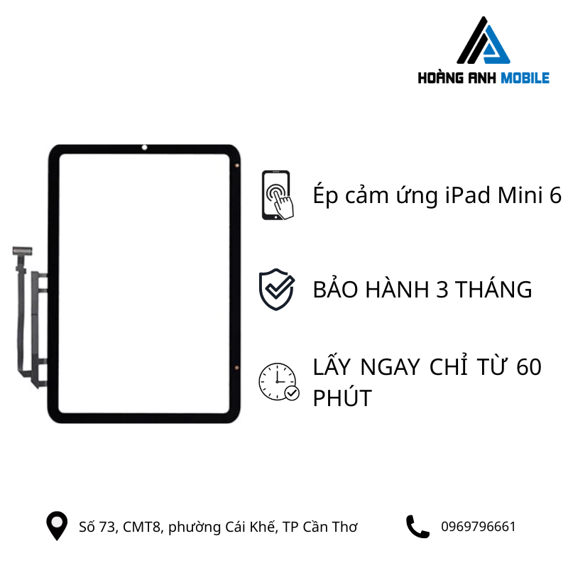 Ép cảm ứng iPad Mini 6