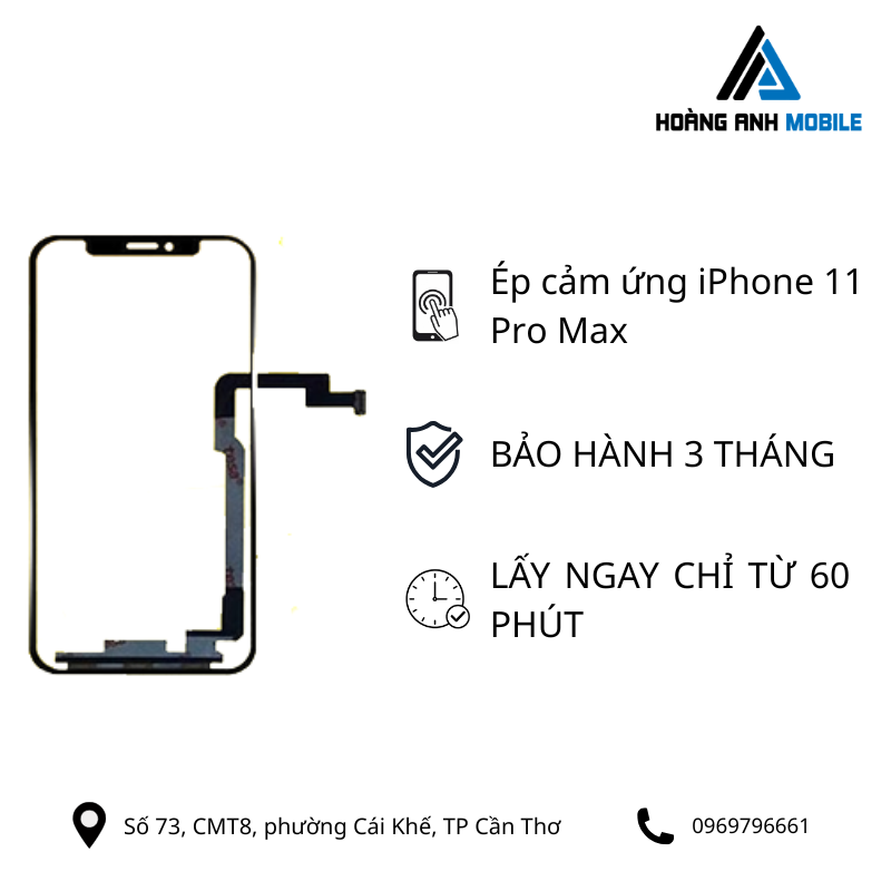Ép cảm ứng iPhone 11 Pro Max