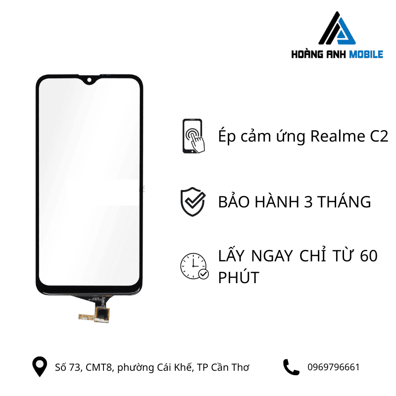 Ép cảm ứng Realme C2