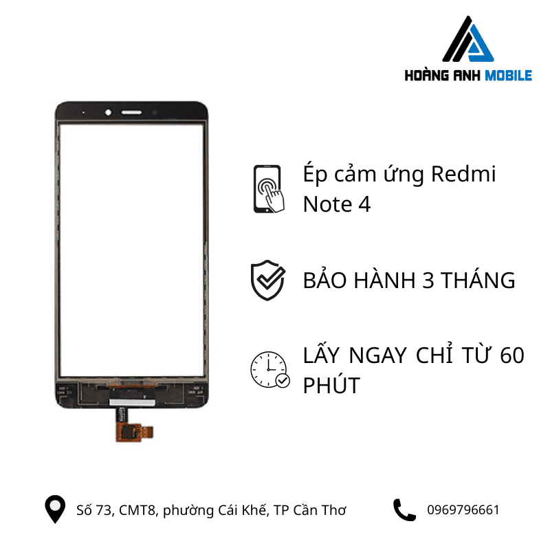 Ép cảm ứng Redmi Note 4
