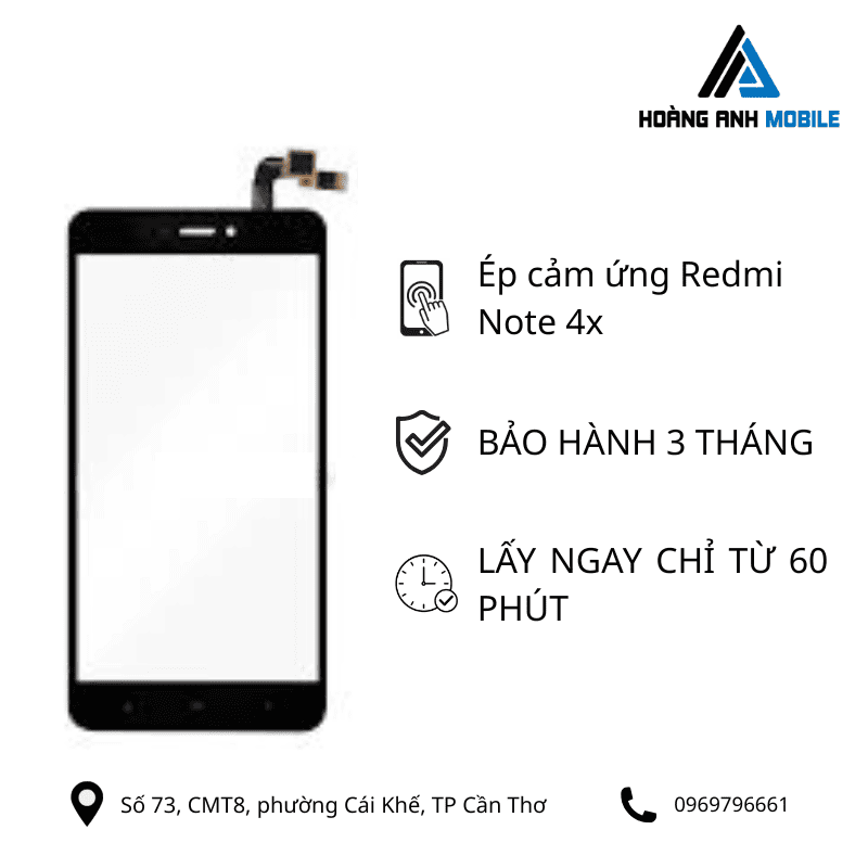 Ép cảm ứng Redmi Note 4x