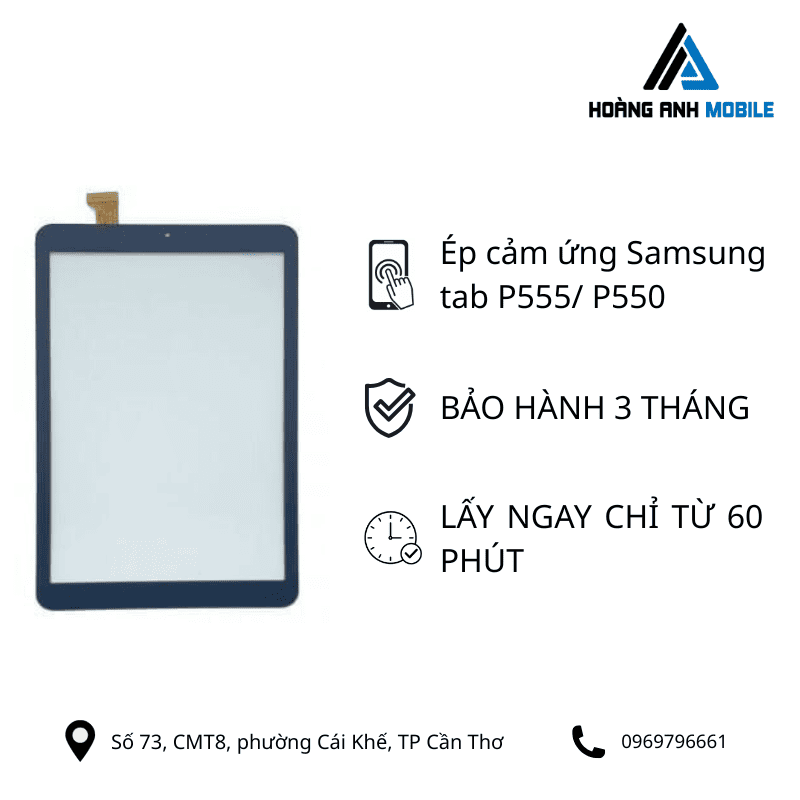 Ép cảm ứng Samsung tab P555/ P550