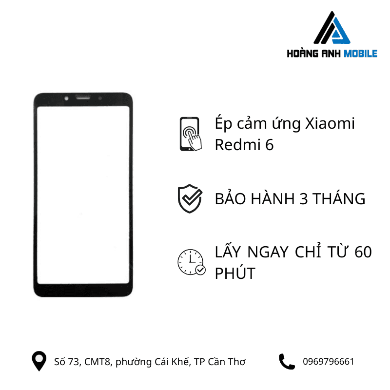 Ép cảm ứng Xiaomi Redmi 6