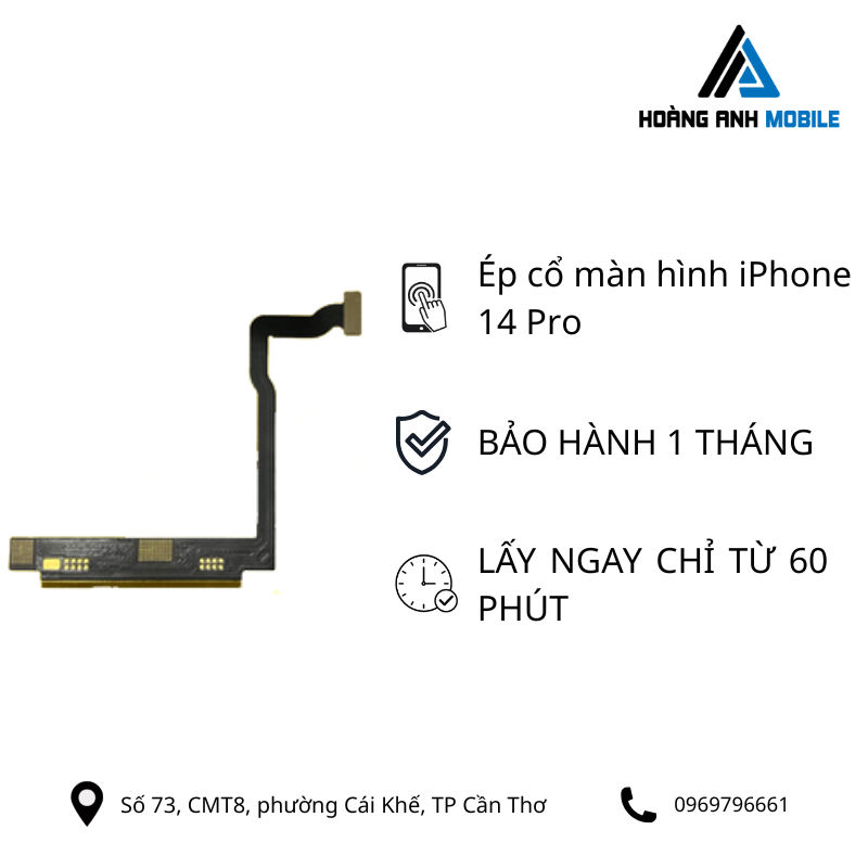 Ép cổ màn hình iPhone 14 Pro