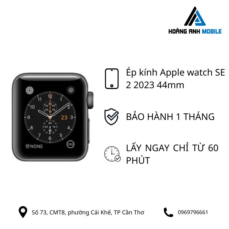 Ép kính Apple watch SE 2 2023 44mm