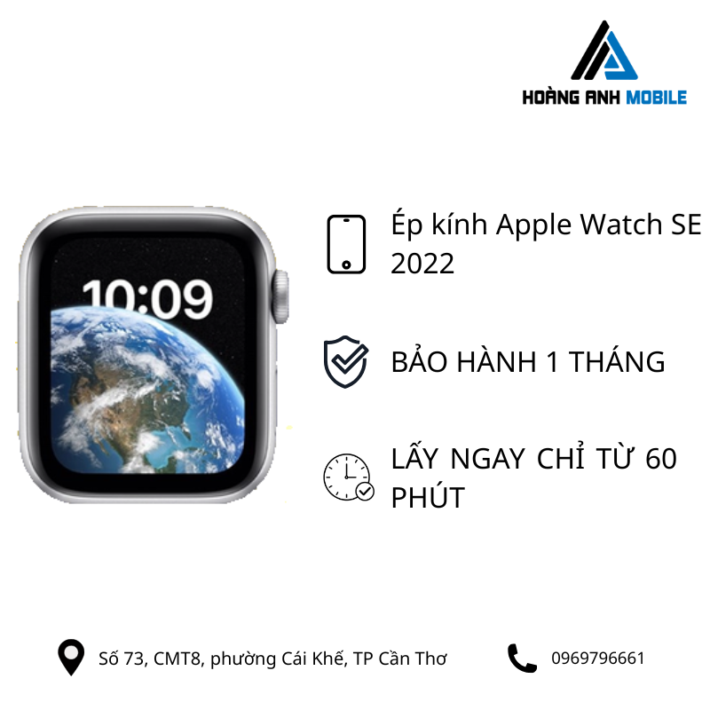 Ép kính Apple Watch SE 2022