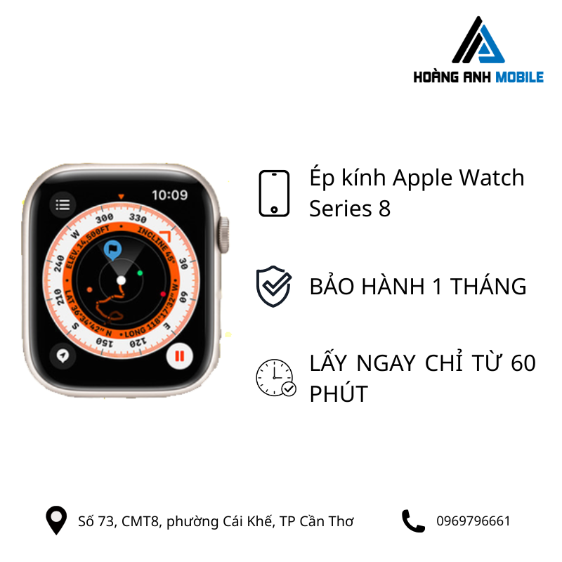 Ép kính Apple Watch Series 8