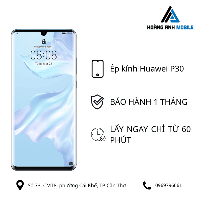 Ép kính Huawei P30