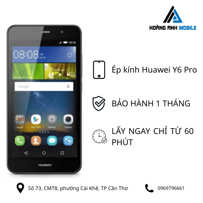 Ép kính Huawei Y6 Pro