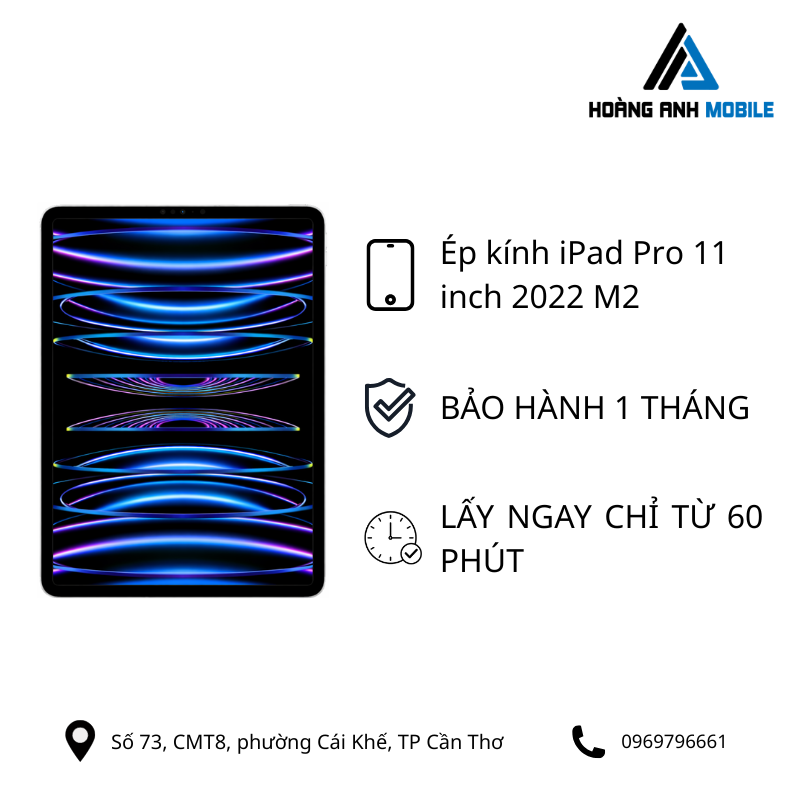 Ép kính iPad Pro 11 inch 2022 M2