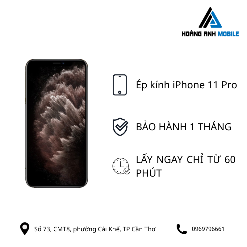 Ép kính iPhone 11 Pro