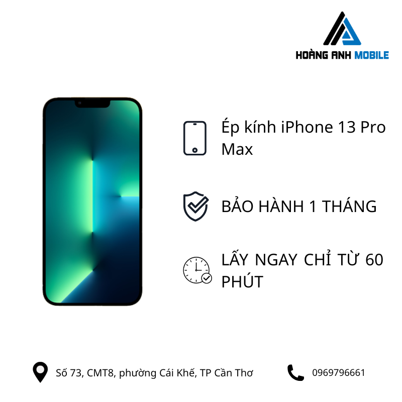 Ép kính iPhone 13 Pro Max