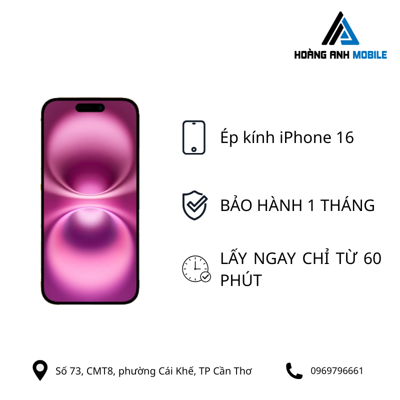 Ép kính iPhone 16