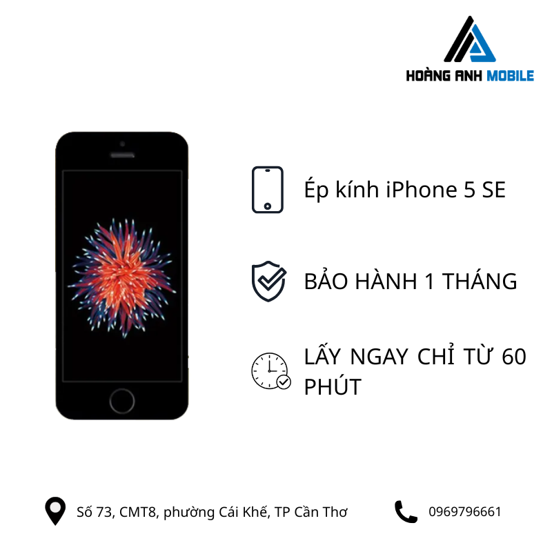 Ép kính iPhone 5 SE