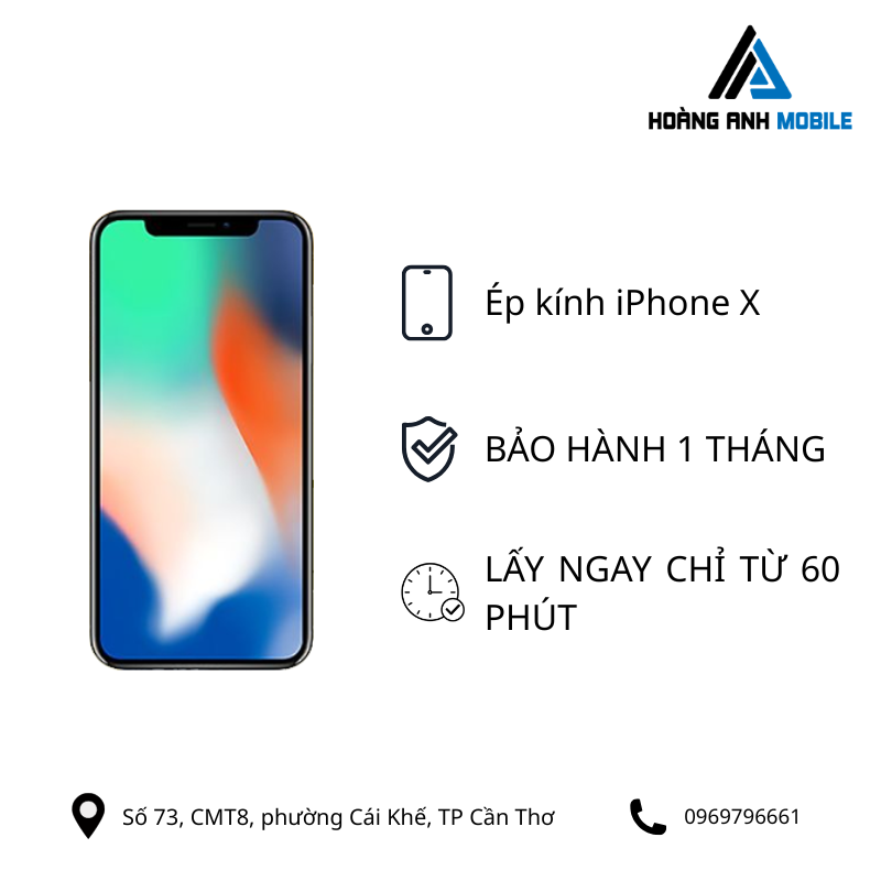 Ép kính iPhone X