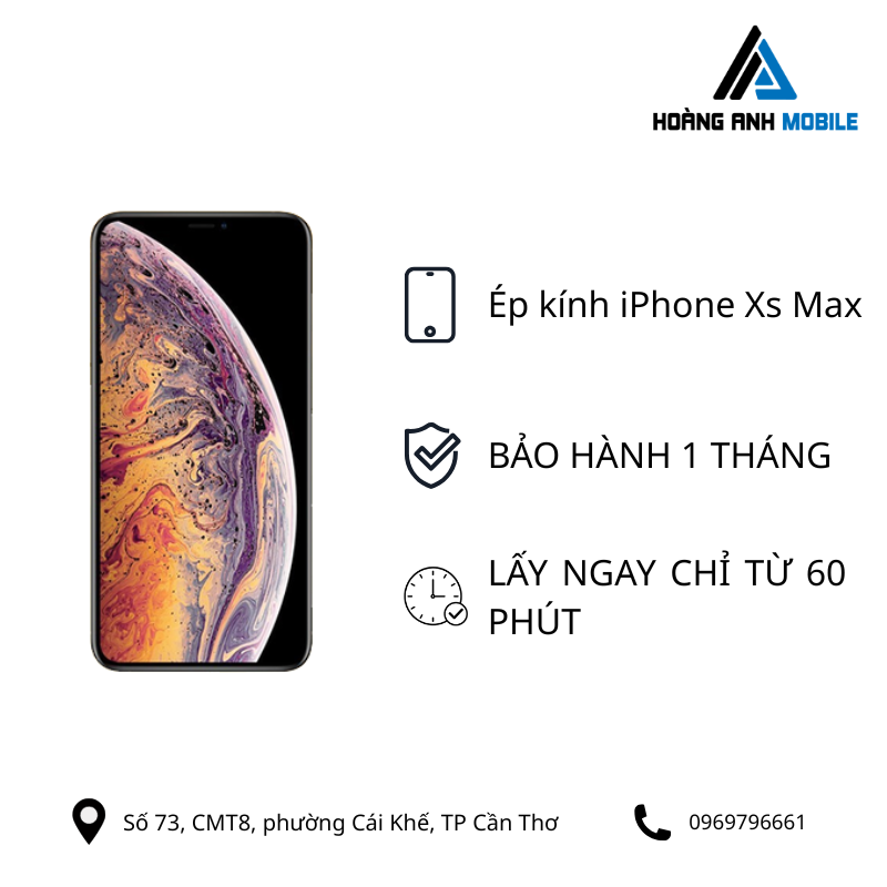 Ép kính iPhone Xs Max