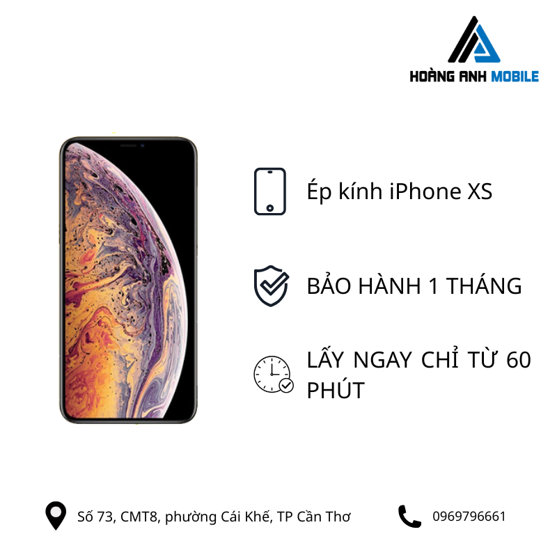 Ép kính iPhone Xs