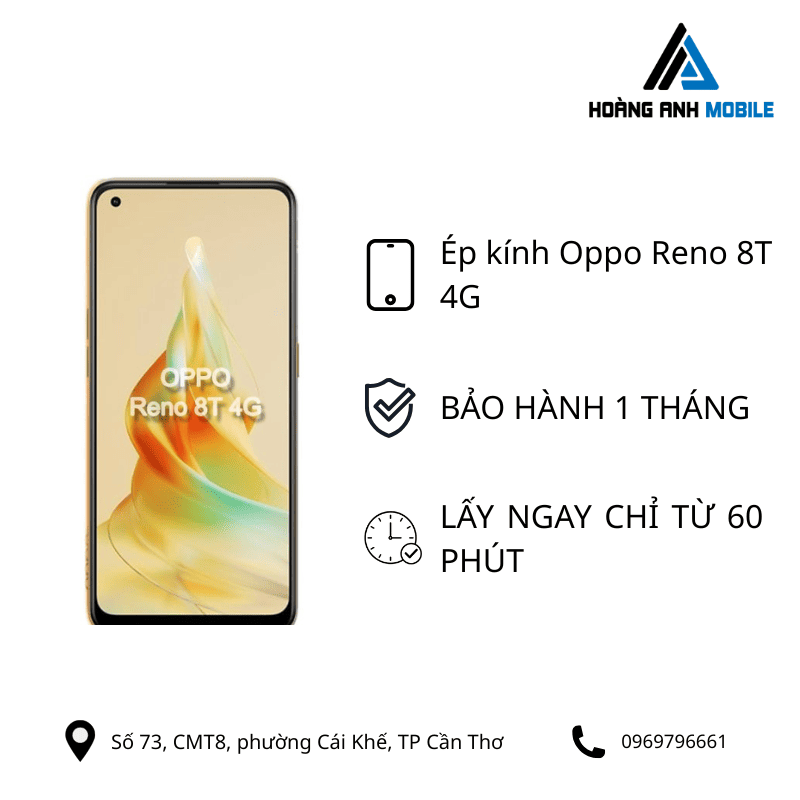 Ép kính Oppo Reno 8T 4G