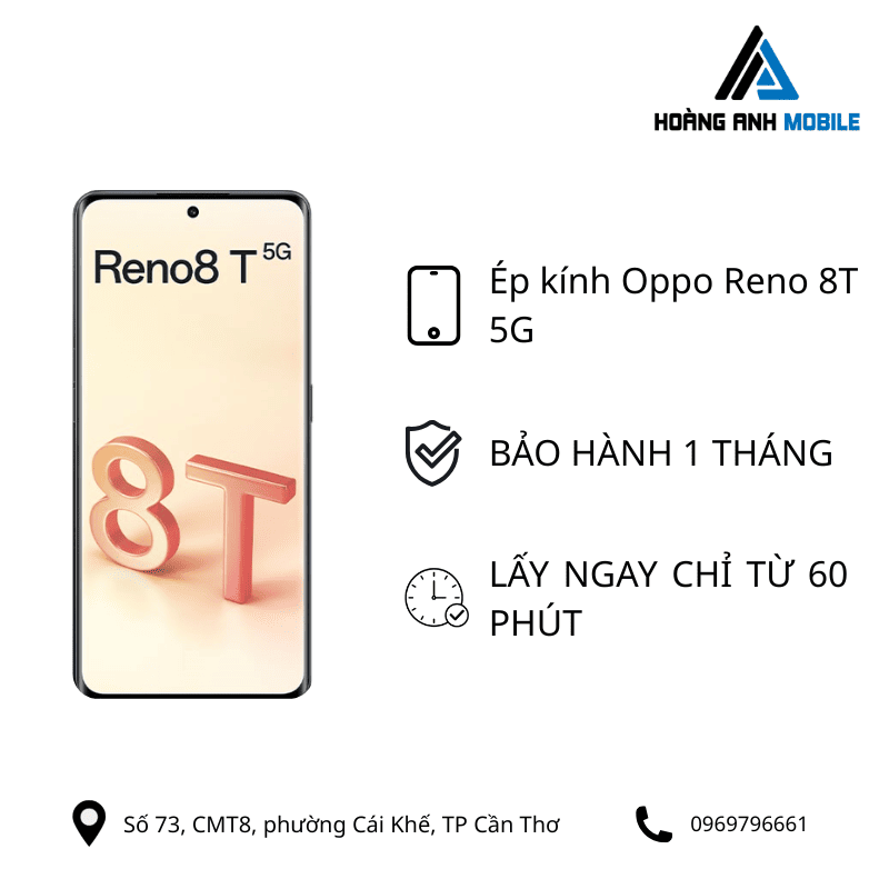 Ép kính Oppo Reno 8T 5G