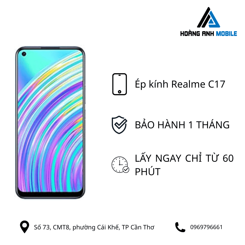 Ép kính Realme C17