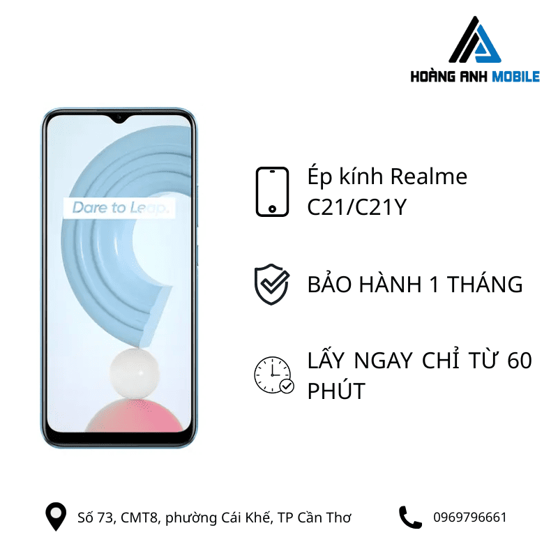 Ép kính Realme C21/C21Y