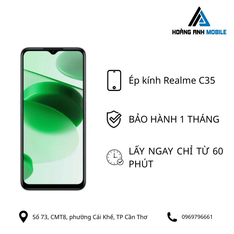 Ép kính Realme C35
