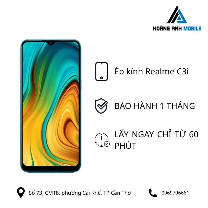 Ép kính Realme C3i
