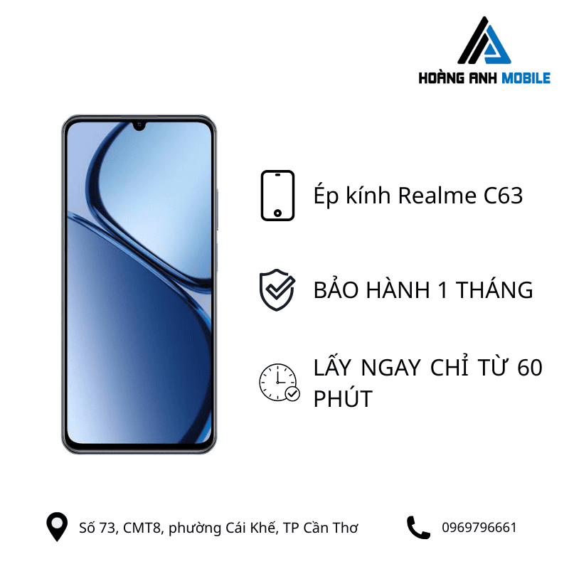 Ép kính Realme C63