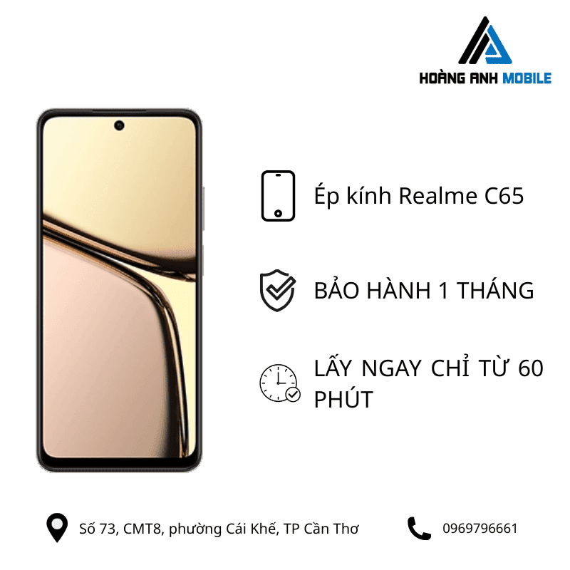 Ép kính Realme C65