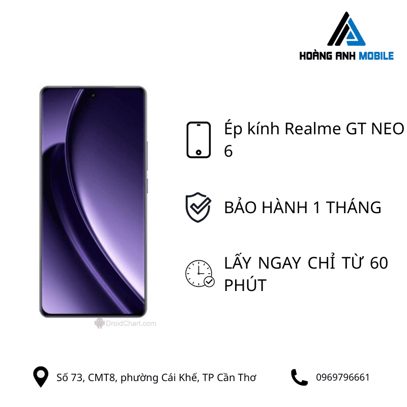 Ép kính Realme GT NEO 6