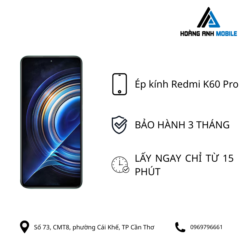 Ép kính Redmi K60/K60 Pro