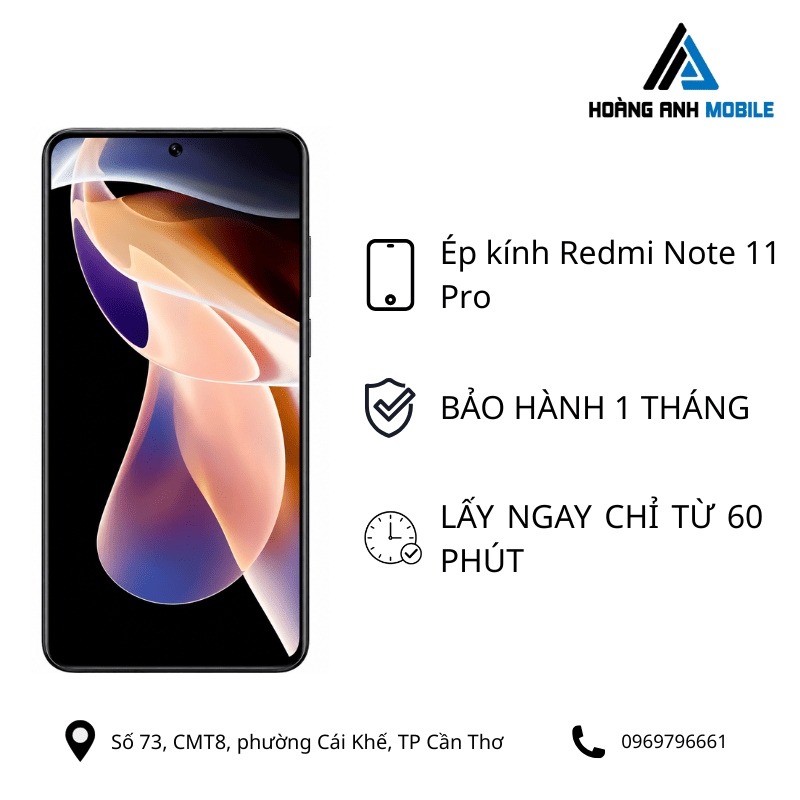 Ép kính Xiaomi Redmi Note 11 Pro
