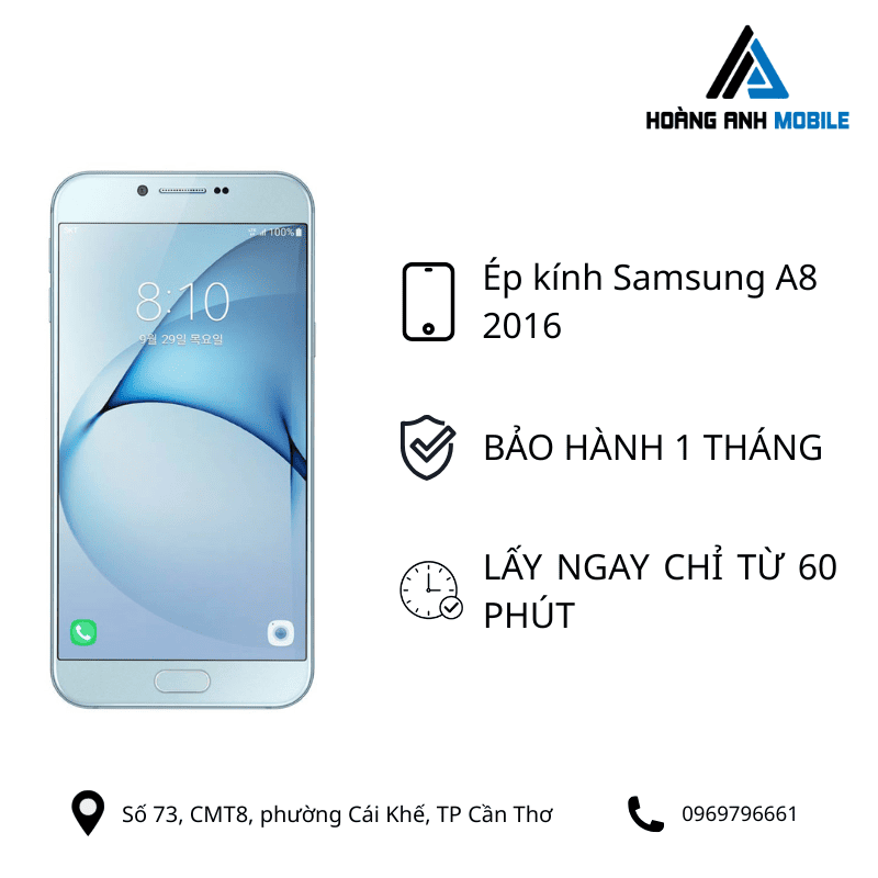 Ép kính Samsung A8 2016
