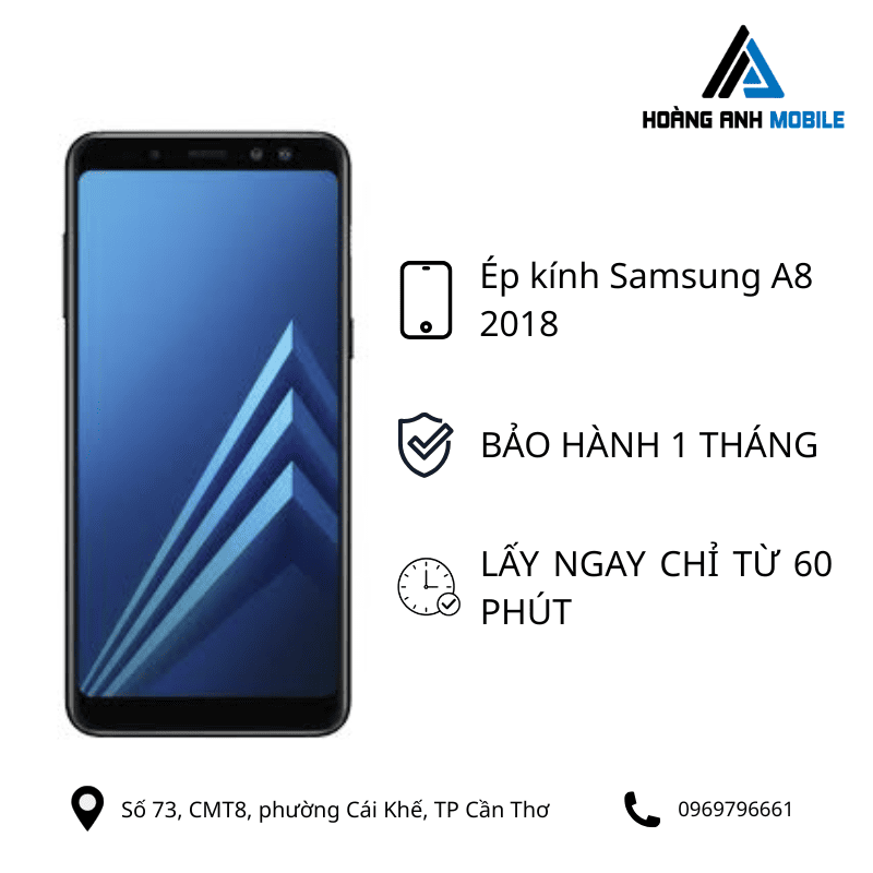Ép kính Samsung A8 2018