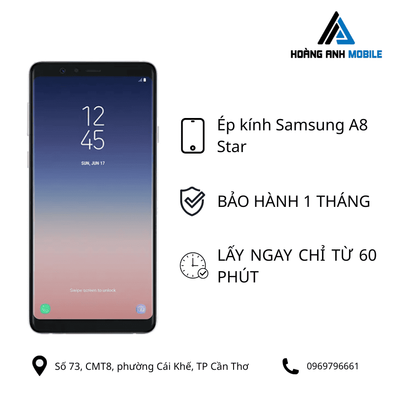 Ép kính Samsung A8 Star