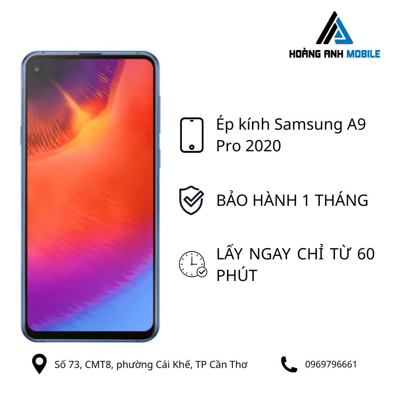 Ép kính Samsung A9 Pro 2020