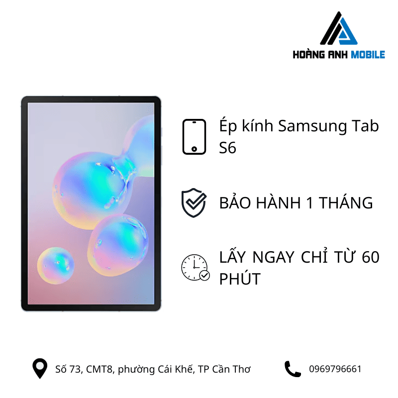 Ép kính Samsung Tab S6 (T865)