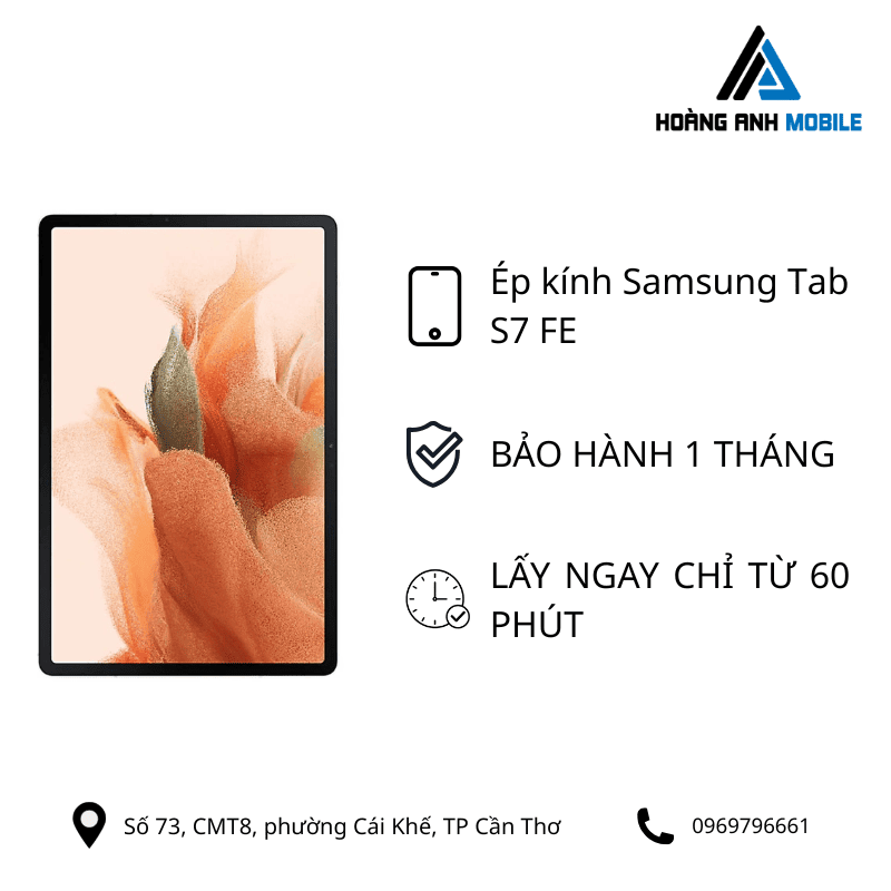 Ép kính Samsung Tab S7 FE (T735)