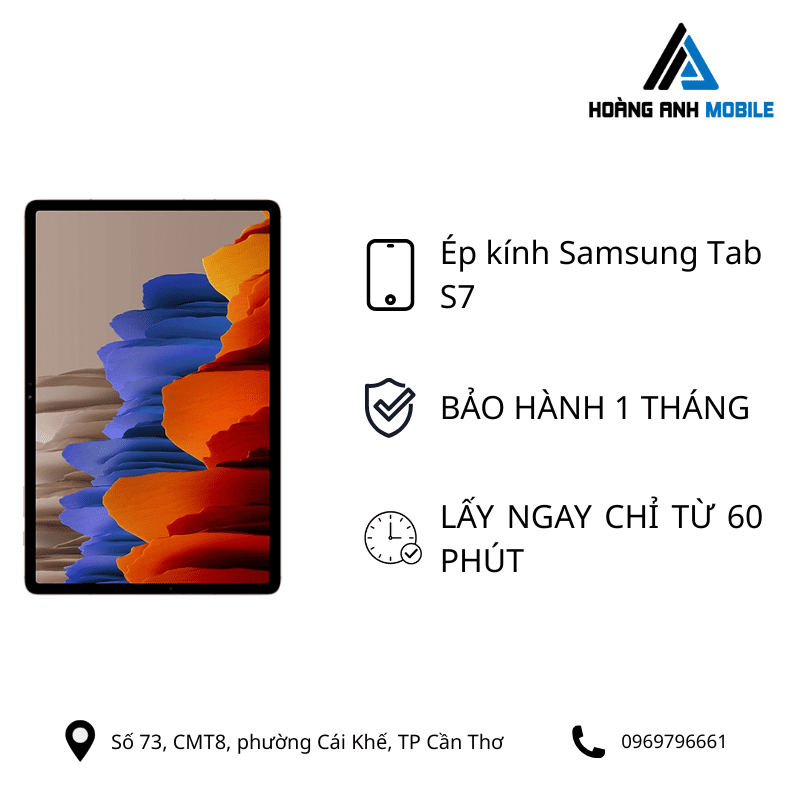 Ép kính Samsung Tab S7 (T870, T875, T876)