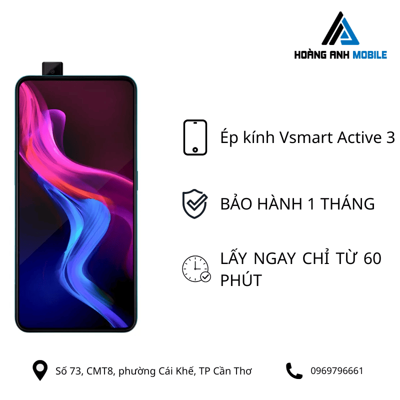 Ép kính Vsmart Active 3